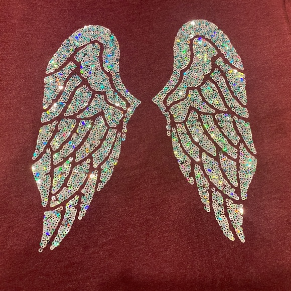 Victoria's Secret Angel Sweatshirt w/Iridescent Sequin Wings - Picture 3 of 10